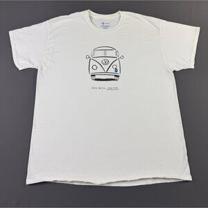 Rare Volkswagen Cars Jerry Garcia Grateful Dead Memorial Van Art Tear White XL T